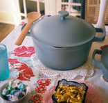 blue salt perfect pot on table