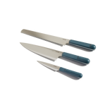 knife trio - blue salt - view 1
