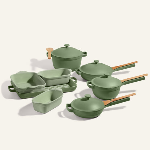 Ultimate Cookware Set - Always Pan + Perfect Pot + Mini Always Pan + Mini Perfect Pot + Ovenware Set -sage -view 1